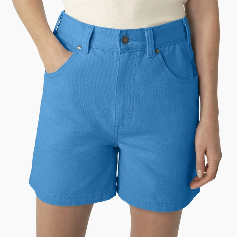 Dickies Womens Regulat Fit Duck Shorts - Stonewashed Azure Blue